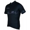 Übergröße Pulse Jersey Radtrikot kurzarm schwarz