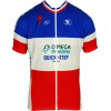OMEGA PHARMA-QUICKSTEP Französischer Zeitfahrmeister 2012/13 Radsport-Profi-Team-Kurzarmtrikot mit langem Reißverschluss