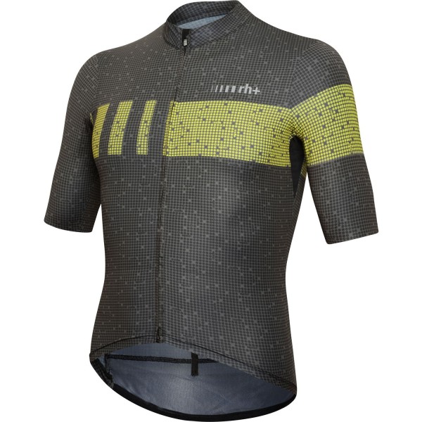 Pixel Super Light Radtrikot kurzarm grau/neongelb