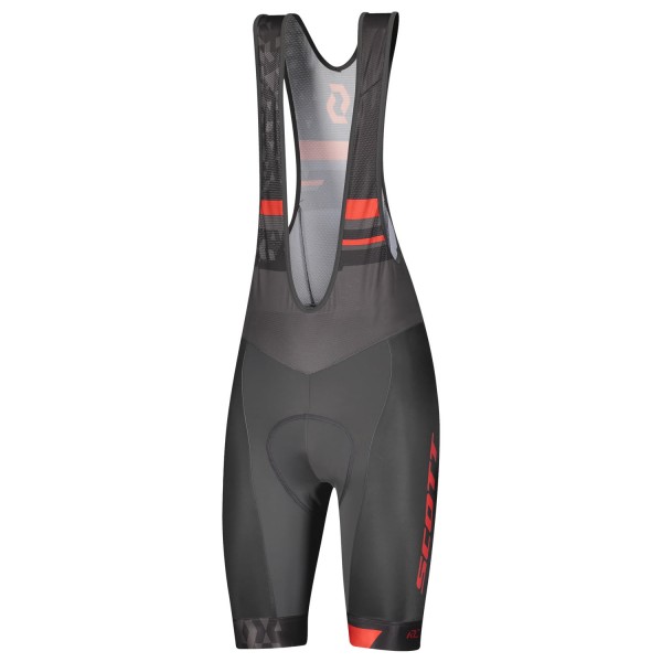 RC TEAM Trägerhose kurz grau/rot