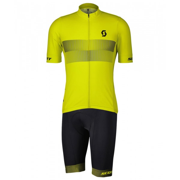 RC TEAM 10 Radsport-Set (Kurzarmtrikot+Trägerhose) gelb/schwarz