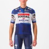 Soudal Quick-Step 2023 Set (Competizione Radtrikot+Competizione Trägerhose)-Radsport-Profi-Team