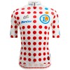 Tour de France 2023 gepunktetes Trikot (maillot pois, Bergtrikot) Radtrikot kurzarm