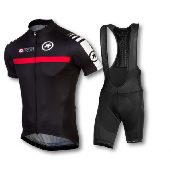 2015 ASSOS Fahrradbekleidung Satz Fahrradtrikot Kurzarm Trikot und Kurz Trägerhose