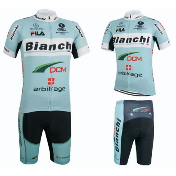 2015 Bianchi DCM Radbekleidung Radtrikot Kurzarm und Fahrradhosen Kurz