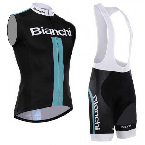 2015 Bianchi ärmelloses Trikot und Kurz Trägerhose