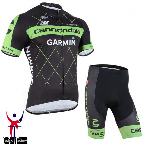 2015 Cannondale Garmin Radbekleidung Radtrikot Kurzarm und Fahrradhosen Kurz