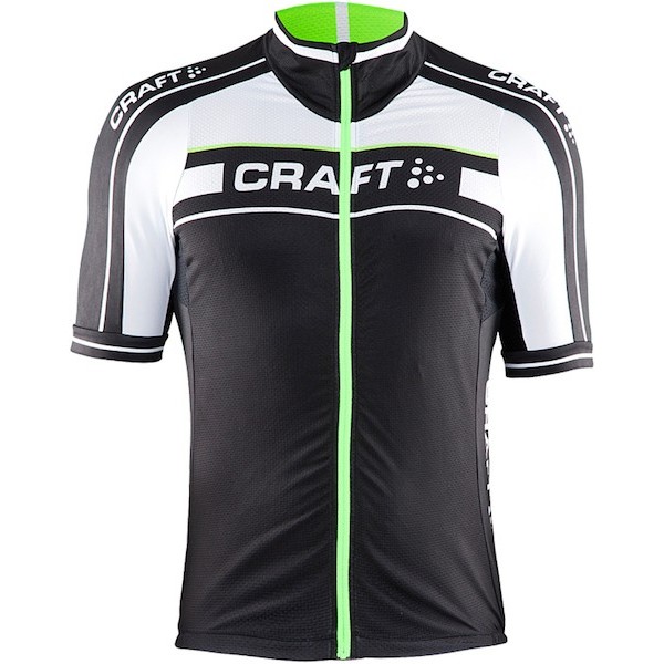 2015 Craft Bike Grand Tour Schwarz-Weiß-Grün Radtrikot Kurzarm