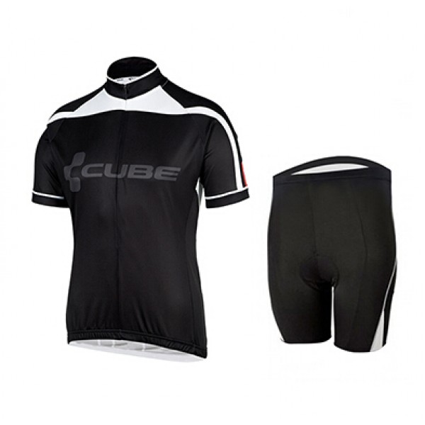 2015 Cube schwarz Weiß Radbekleidung Radtrikot Kurzarm und Fahrradhosen Kurz
