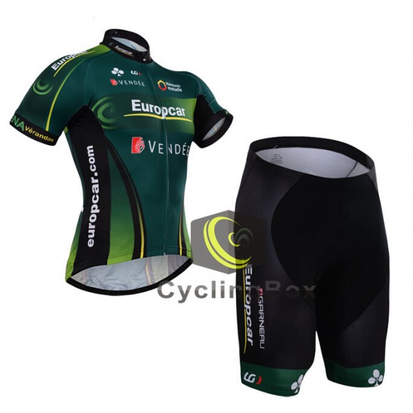 2015 Europcar Radbekleidung Radtrikot Kurzarm und Fahrradhosen Kurz