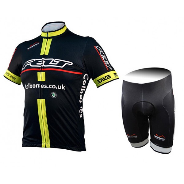 2015 Felt gelb Radbekleidung Radtrikot Kurzarm und Fahrradhosen Kurz