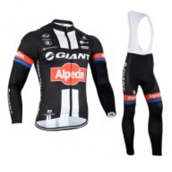 2015 Giant Alpecin Fahrradbekleidung Radtrikot Satz Langarm und Lange Trägerhose