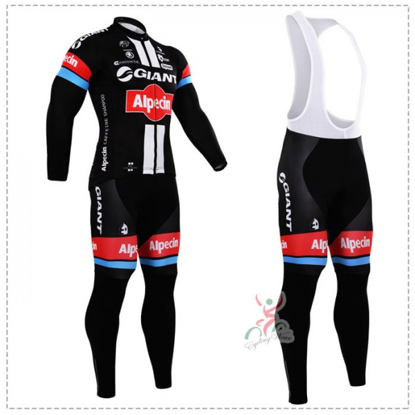 2015 Giant Fahrradbekleidung Radtrikot Satz Langarm und Lange Trägerhose