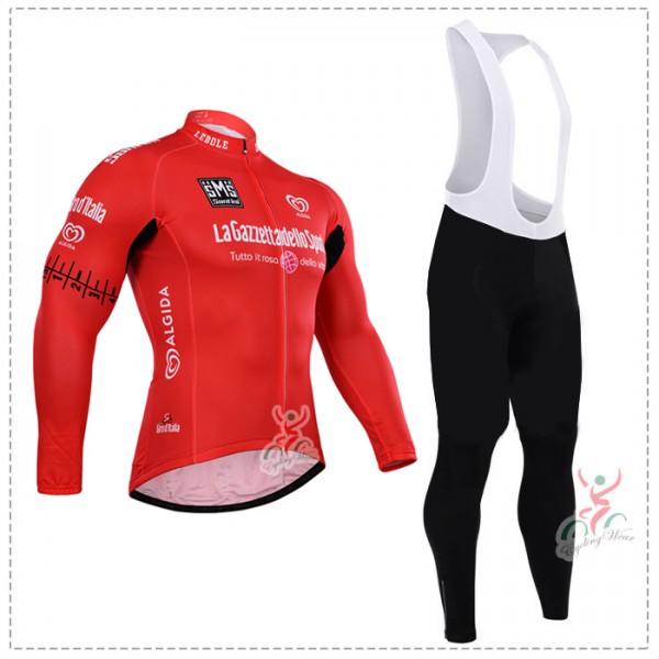2015 Giro d'Italia Fahrradbekleidung Radtrikot Satz Langarm und Lange Trägerhose