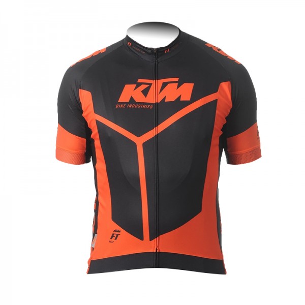 2015 KTM Proteam Schwarz orange Radtrikot Kurzarm