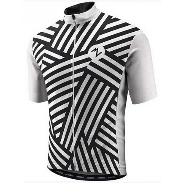 2015 MORVELO Radtrikot Kurzarm schwarz Weiß