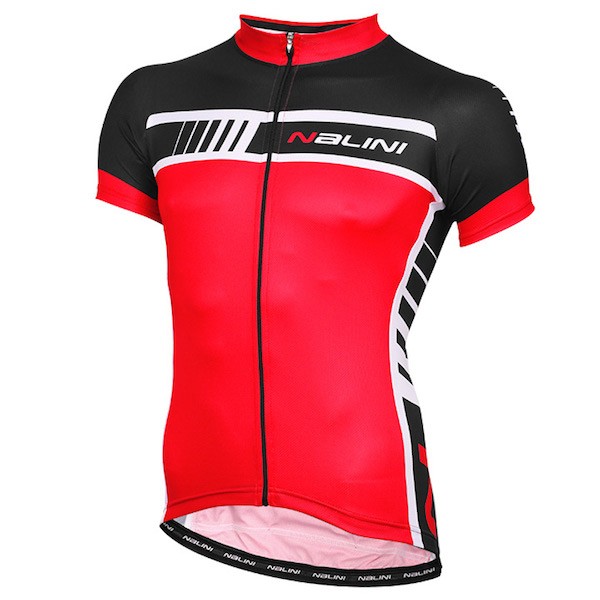 2015 Nalini Tescio Schwarz-Rot Radtrikot Kurzarm