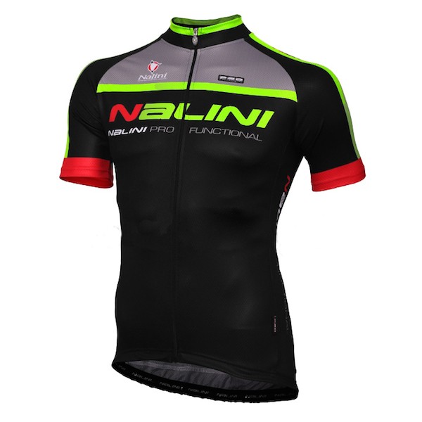 2015 Nalini Grechetto Schwarz fluorescence Radtrikot Kurzarm