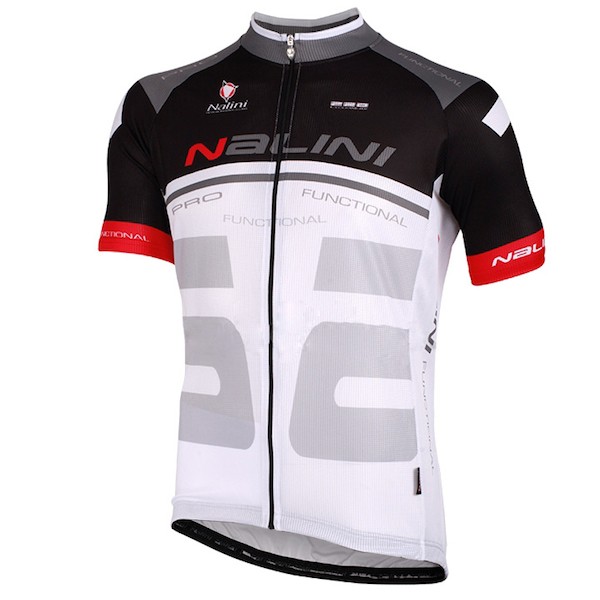 2015 Nalini Bao Schwarz-Weiß Radtrikot Kurzarm