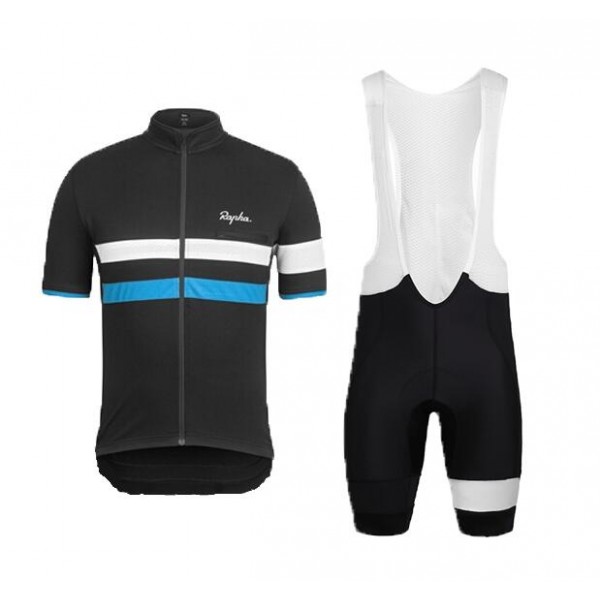 2015 Rapha Blau Fahrradbekleidung Satz Fahrradtrikot Kurzarm Trikot und Kurz Trägerhose