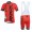 2015 Rock Racing Rot Fahrradbekleidung Satz Fahrradtrikot Kurzarm Trikot und Kurz Trägerhose