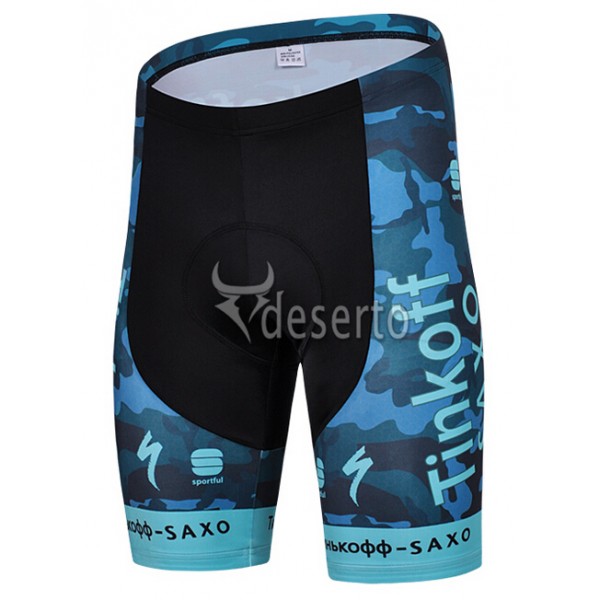 2015 Saxo Bank Tinkoff Kurz Radhose Camouflage Blau