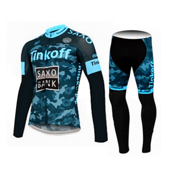 2015 Saxo bank tinkoff Fahrradbekleidung Radtrikot Satz Langarm und Lange Fahrradhose