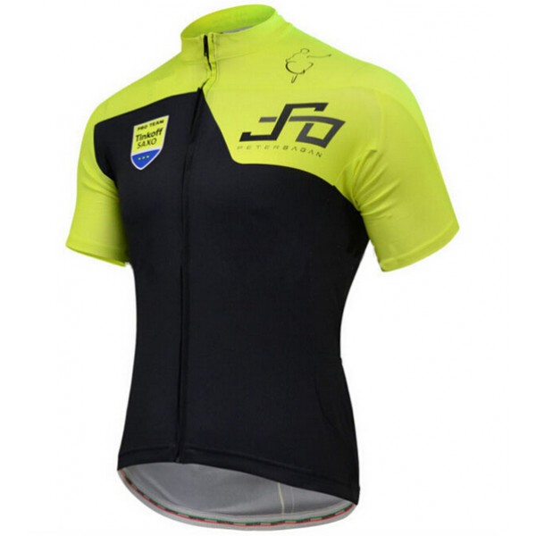 2015 Tinkoff Saxo Radtrikot Kurzarm gelb