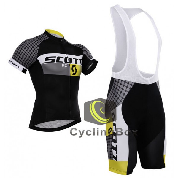 2015 Scott Fahrradbekleidung Satz Fahrradtrikot Kurzarm Trikot und Kurz Trägerhose