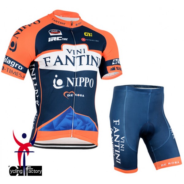 2015 Vini Fantini NIPPO Radbekleidung Radtrikot Kurzarm und Fahrradhosen Kurz