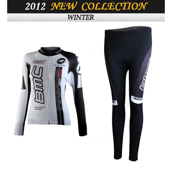 2012 Damen BMC Cycling Fahrradbekleidung Radtrikot Satz Langarm und Lange Fahrradhose