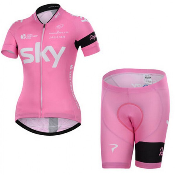 2015 Sky Damen Radbekleidung Radtrikot Kurzarm und Fahrradhosen Kurz