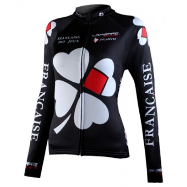 2012 Damen FDJ Fahrradtrikot Langarm