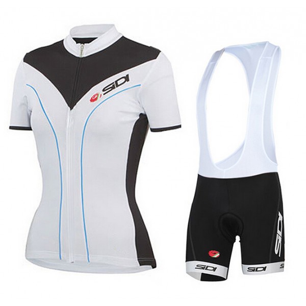 2015 SIDI Damen Fahrradbekleidung Satz Fahrradtrikot Kurzarm Trikot und Kurz Trägerhose