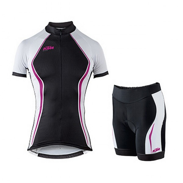 2015 KTM Damen pourpre Radbekleidung Radtrikot Kurzarm und Fahrradhosen Kurz