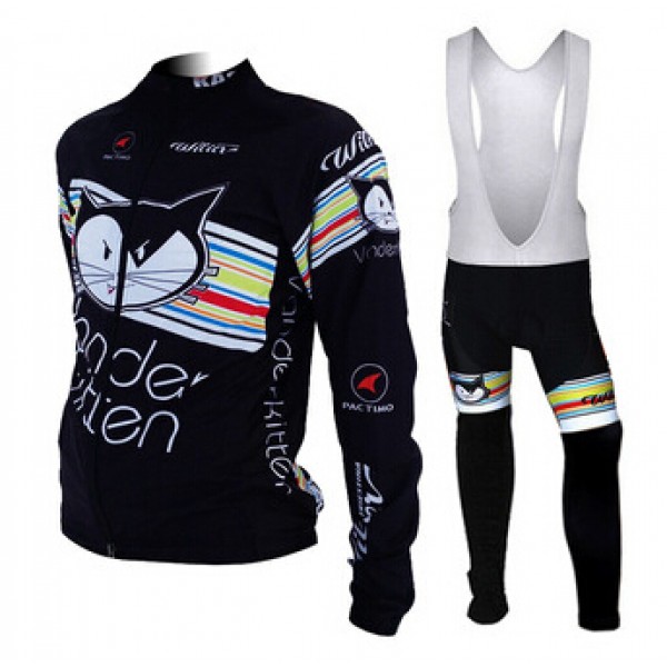 2015 Wilier Damen Fahrradbekleidung Radtrikot Satz Langarm und Lange Trägerhose