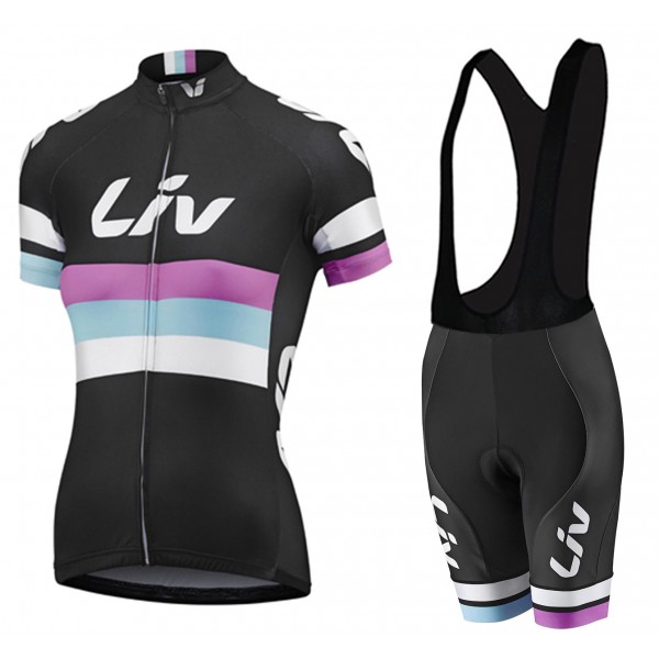 2015 Damen LIV Fahrradbekleidung Satz Fahrradtrikot Kurzarm Trikot und Kurz Trägerhose