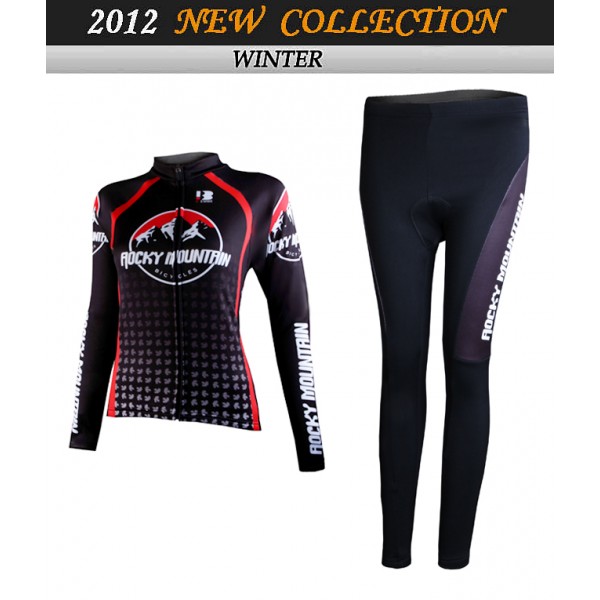 2012 Damen rocky Cycling Fahrradbekleidung Radtrikot Satz Langarm und Lange Fahrradhose