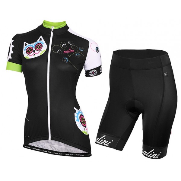 2015 Nalini Cat Damen Radbekleidung Radtrikot Kurzarm und Fahrradhosen Kurz