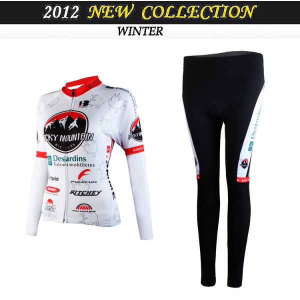 2012 Damen rocky Cycling Fahrradbekleidung Radtrikot Satz Langarm und Lange Fahrradhose