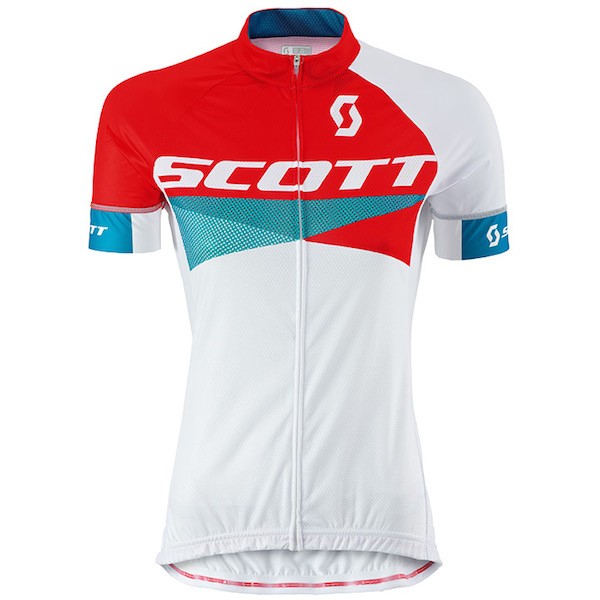 2015 Scott Rot-Weiß Damen Radtrikot Kurzarm