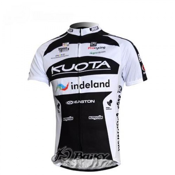 Kuota Indeland Pro Team Radtrikot Kurzarm Schwarz Weiß