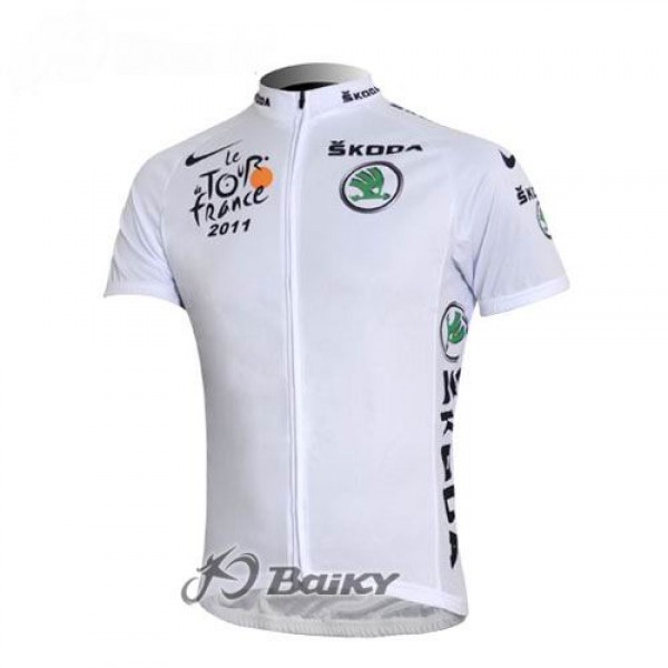 2011 Tour de France Radtrikot Kurzarm Weißen Trikots