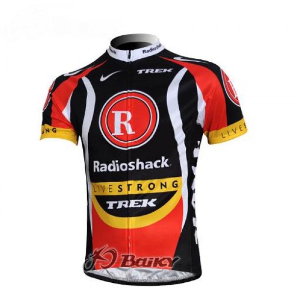 RadioShack Trek Livestrong Radtrikot Kurzarm Schwarz Rot
