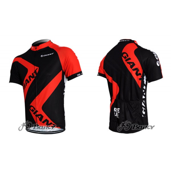 2012 Giant Ride Life Radtrikot Kurzarm Schwarz Rot
