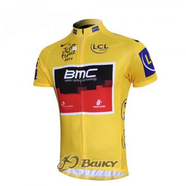 BMC 2011 Tour De France Radtrikot Kurzarm Gelb