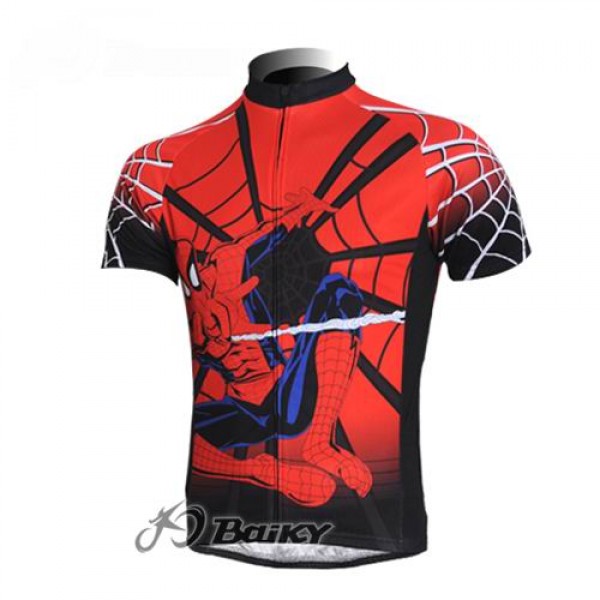 Spiderman Radtrikot Kurzarm Rot