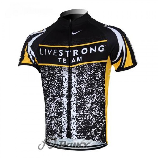 2012 LiveStrong Challenge Radtrikot Kurzarm Schwarz Gelb