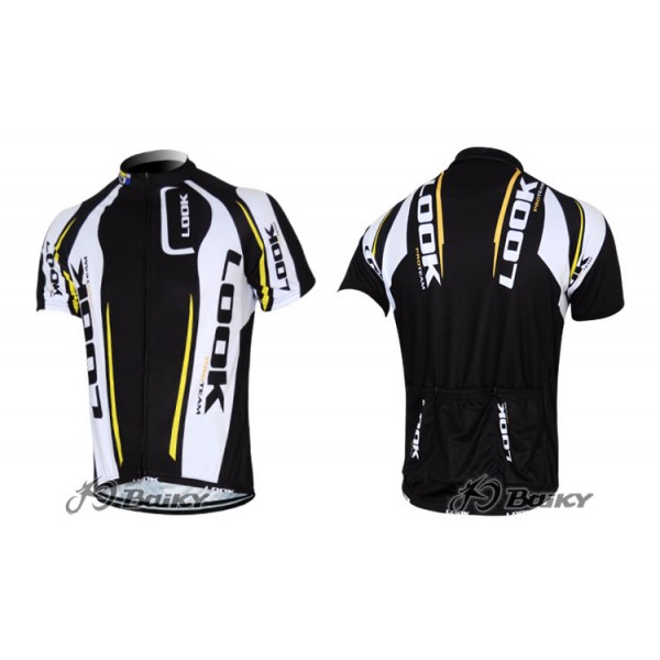 2012 Look Cycle Radtrikot Kurzarm Weiß Schwarz
