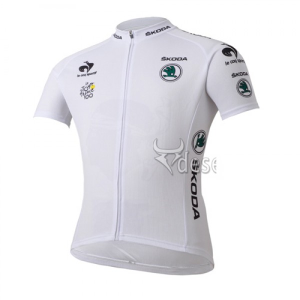 Tour de France le coq sportif Weißen Trikots Radtrikot Kurzarm